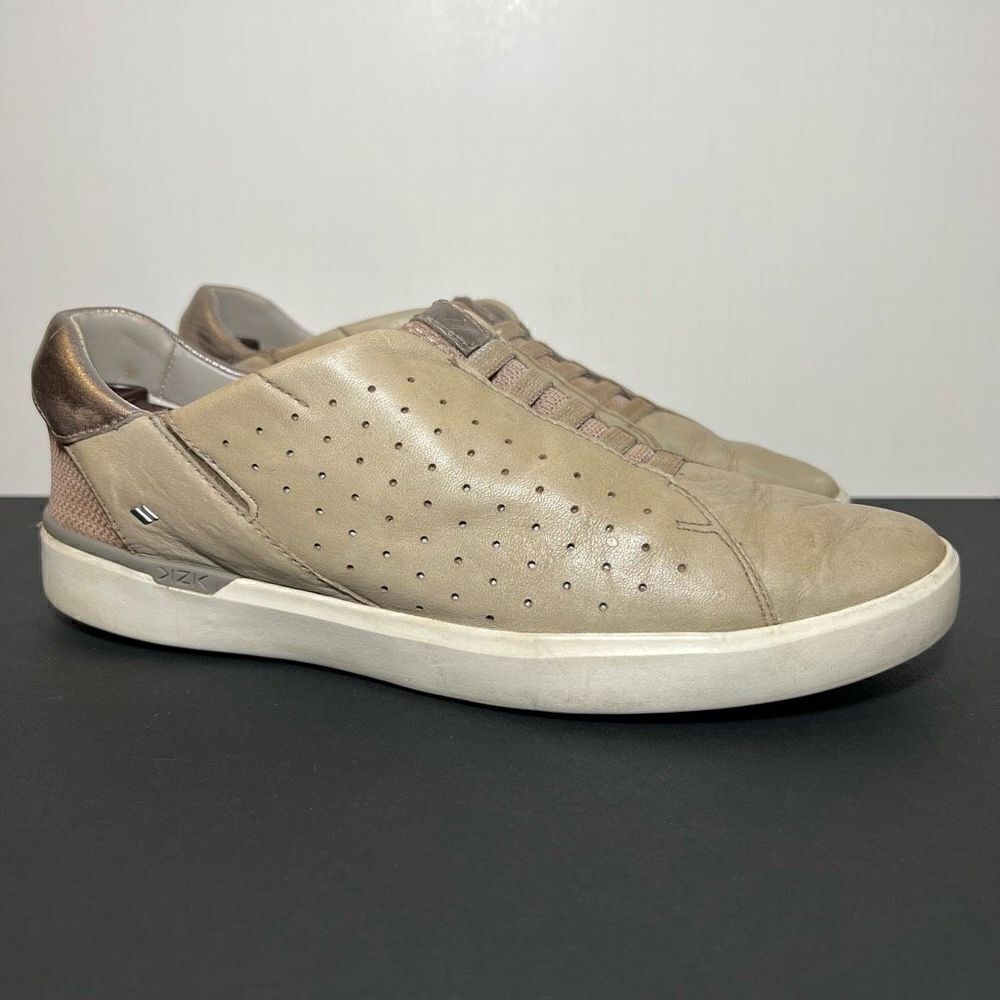 Womens KIZIK Miami Tan + Metallic Slip On Casual Sneakers / Size 8 Medium